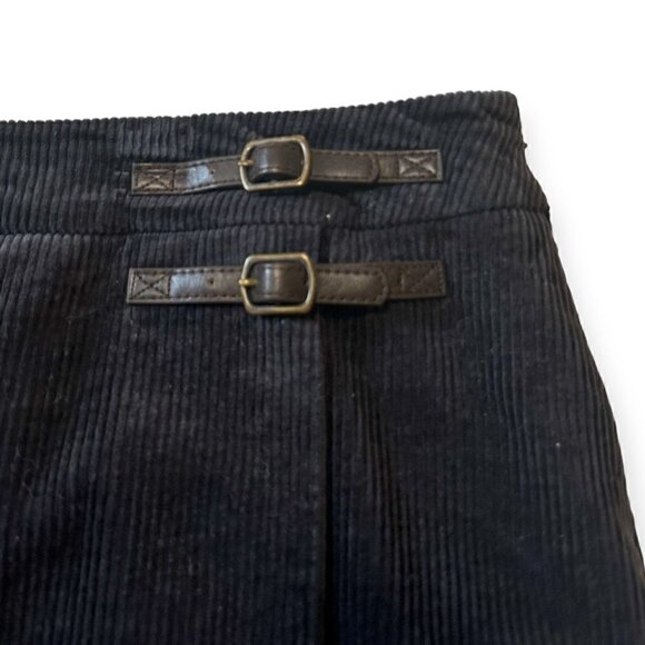 Boden Gray Corduroy Kilt Mini Skirt, Size US12R, Faux Wrap - Picture 8 of 11